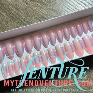 Metallic Pink Press On Nails